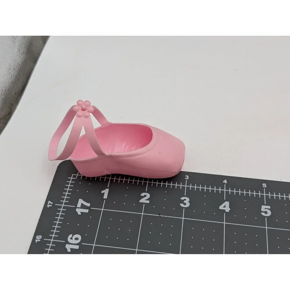 Mattel Dancerina Doll Ballet‎ Slippers Pink 3 Inch Flower Strap Pointe Shoes